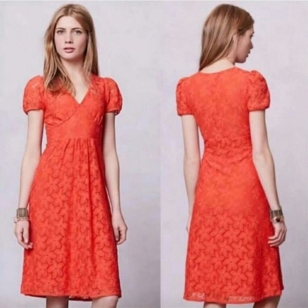 Orange lace dress 🍊